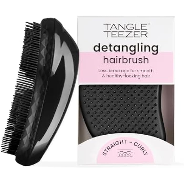 Tangle Teezer The Original Detangling Hair Brush - # Panther Black (For Wet & Dry Hair) - Image 1